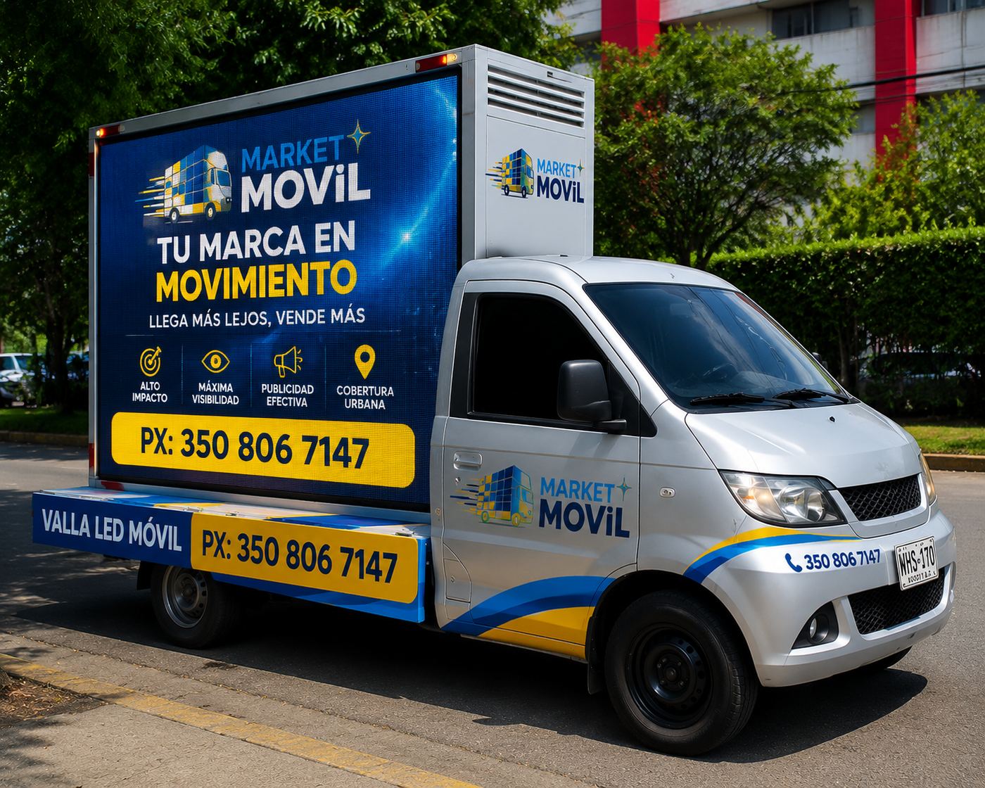 Carro con pantalla LED móvil de Market Móvil en Valledupar